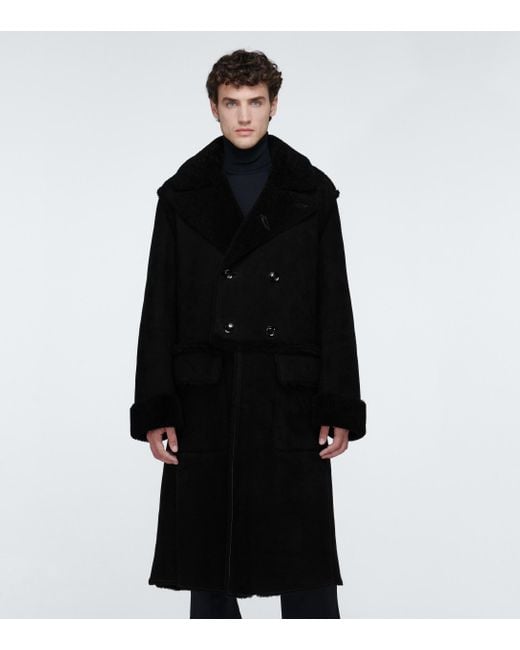 Tom Ford Exclusive To Mytheresa - Long Shearling Coat in Black for Men ...