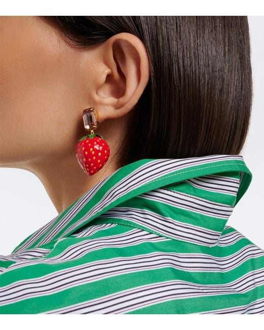 Jennifer Behr Red Fragola Drop Earrings