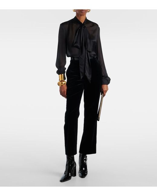 Saint Laurent Black Rainer 90 Patent Leather Ankle Boots