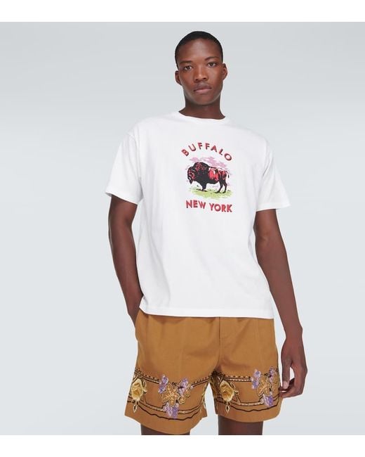 Camiseta De Jersey De Algodon Estampado Bode de hombre de color White