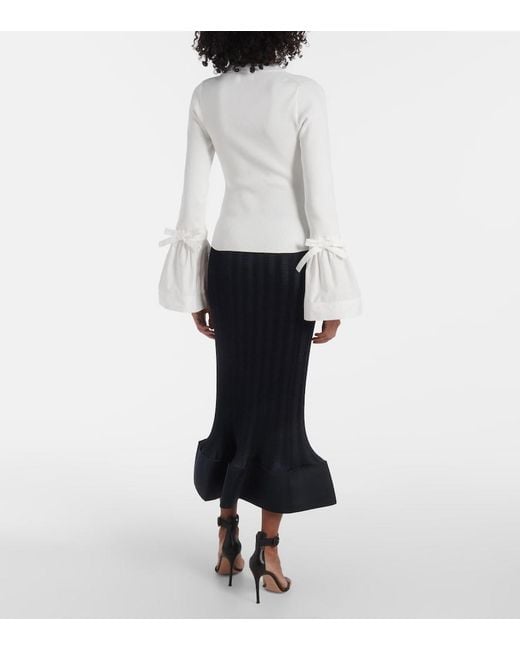 Jonathan Simkhai White Agata Ruffled Top