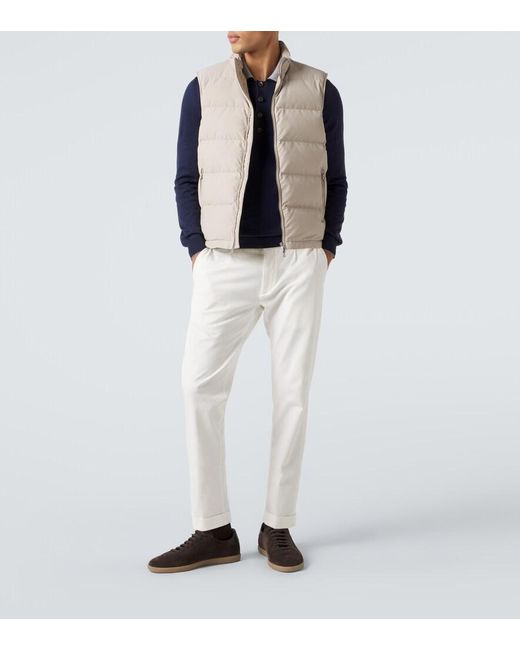 Eleventy Blue Cotton And Cashmere Polo Sweater for men