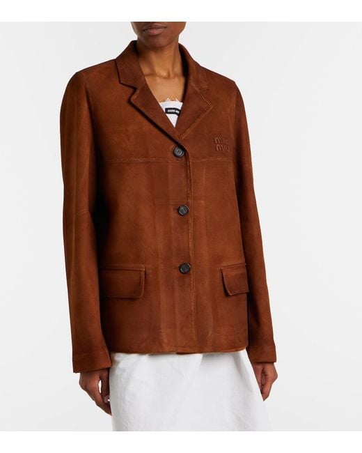 Miu Miu Brown Suede Jacket