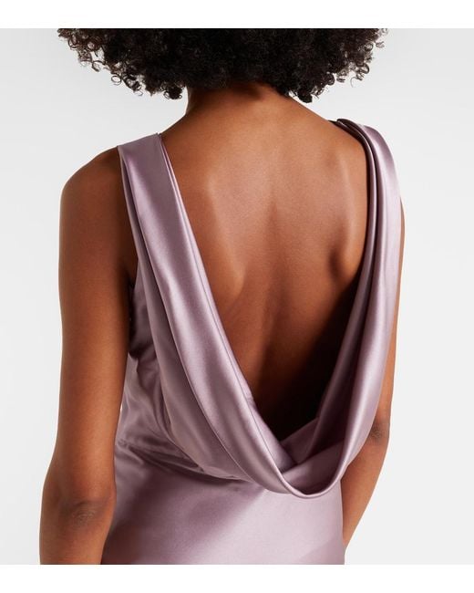 Nina Ricci Purple Silk-Blend Gown