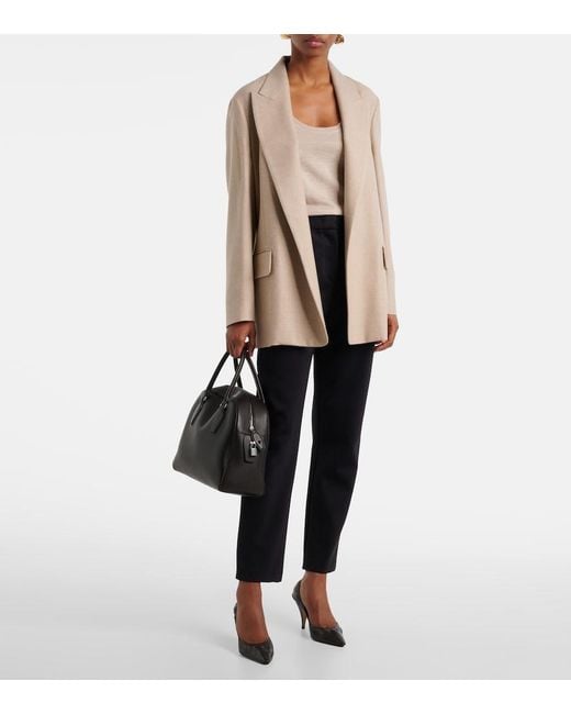 Max Mara Blue Orlando Cropped Straight Pants