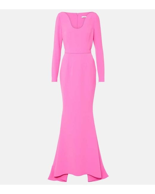 Vestido de fiesta Auria de crepe Safiyaa de color Pink