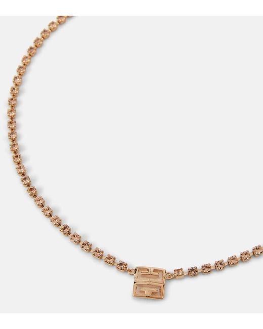 Givenchy Metallic 4G Crystal-Embellished Necklace