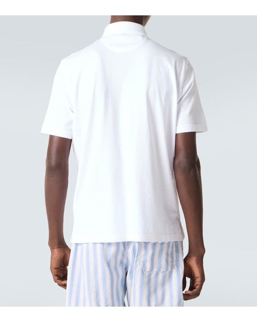 Fedeli Polohemd Zero Aus Baumwoll-Jersey in White für Herren