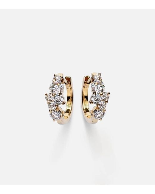 Pendientes De Oro De 14 Ct Con Diamantes Sydney Evan de color White