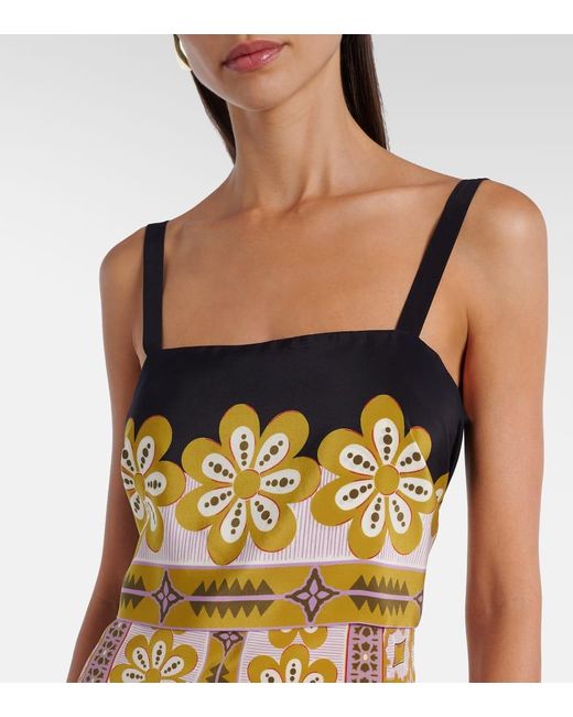 LaDoubleJ Metallic Maxikleid Aus Crepe De Chine