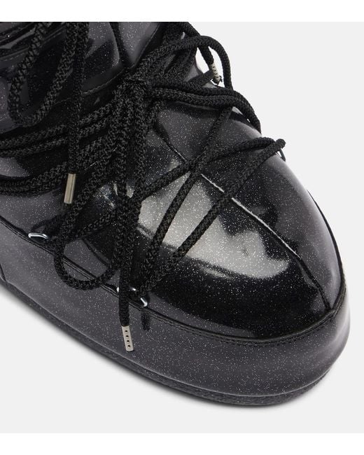 Moon Boot Black Icon Low Glitter Snow Boots
