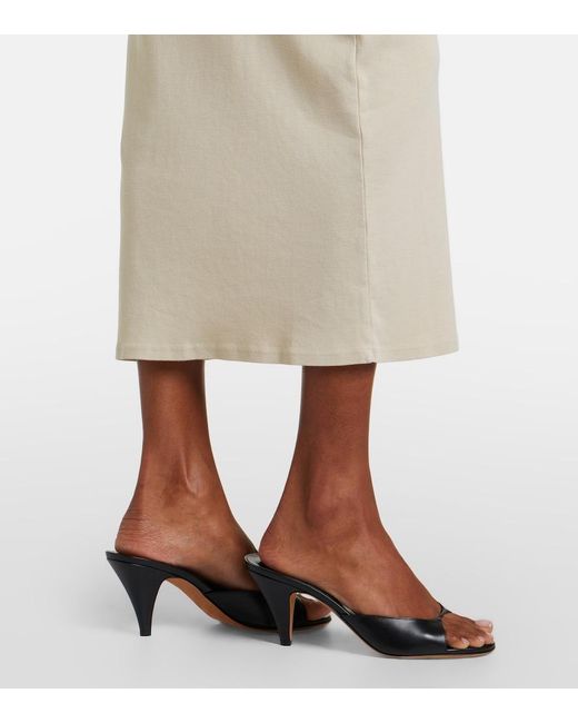 Nili Lotan White Stevie Cotton Jersey Midi Dress