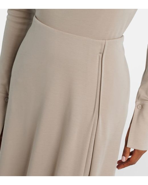 Max Mara Natural Stilla Virgin Wool Maxi Skirt