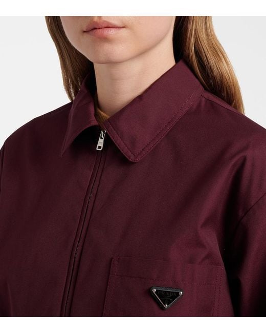Prada Purple Logo Blouson Jacket