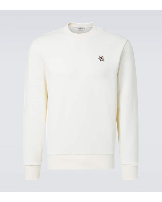 Sudadera De Forro Polar De Algodon Moncler de hombre de color White
