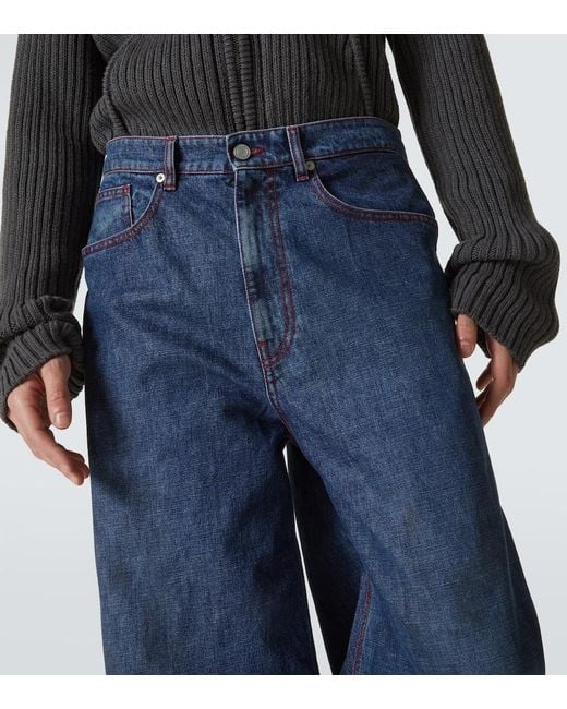 ERL Blue Indiana Wide-Leg Jeans for men