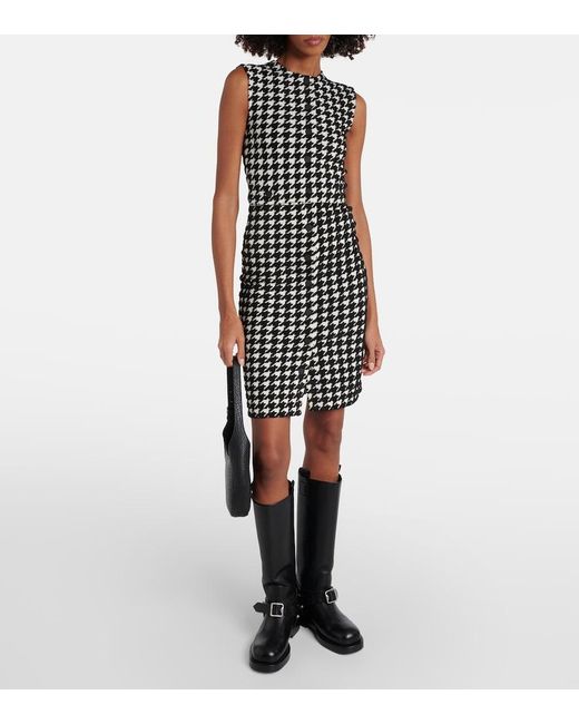 Burberry Black Checked Minidress