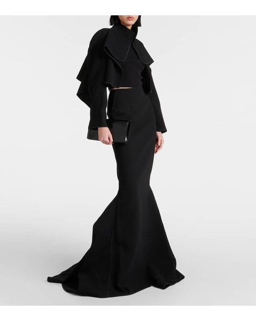 Maticevski Black Tuberose Maxi Skirt