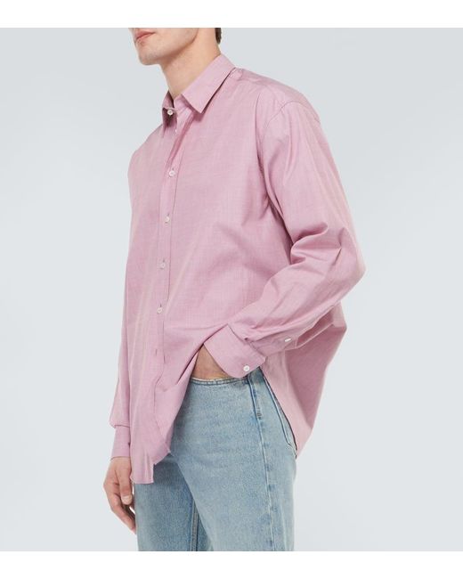 Camicia Miller di cotone di The Row in Pink da Uomo