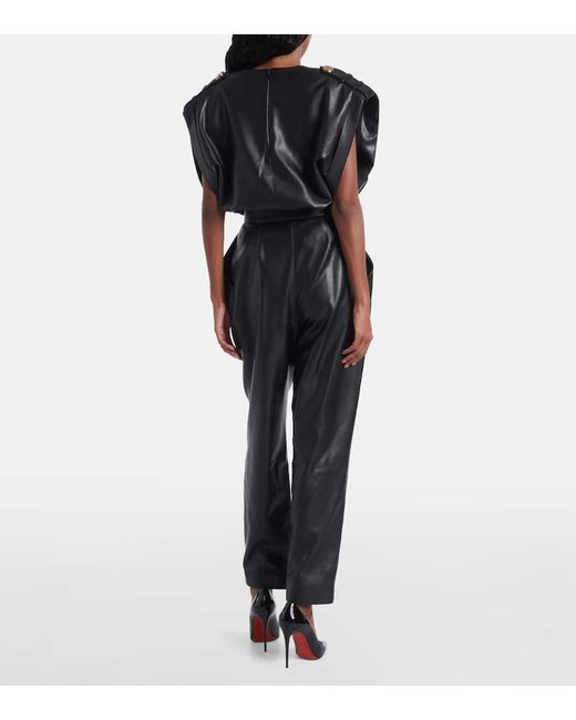 Balmain Black Hose Aus Lederimitat