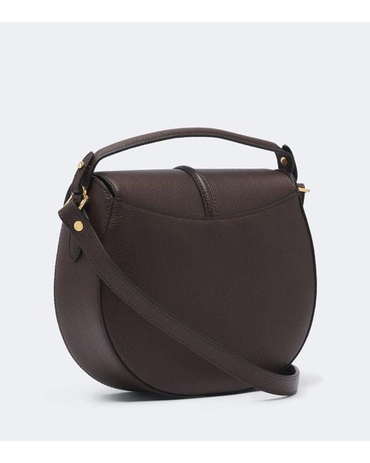 DeMellier London Black Siena Saddle Small Leather Crossbody Bag