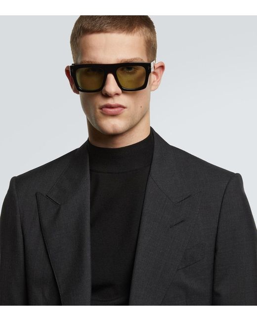 Tom Ford Brown Fausto Flat-Top Sunglasses for men