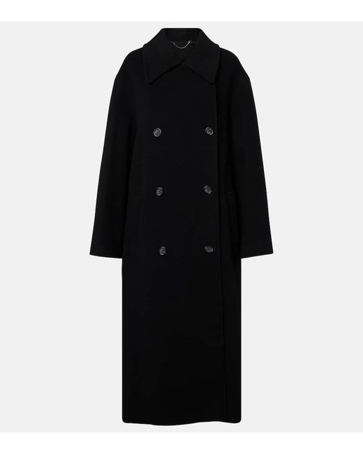 Totême  Black Mantel Aus Einem Wollgemisch