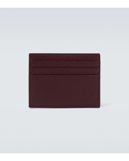 Thom Browne Red Rwb Stripe Leather Cardholder for men
