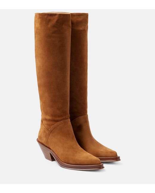 Gabriela Hearst Brown Camero Suede Knee-High Boots