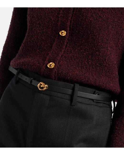 Bottega Veneta Black Knot Leather Belt