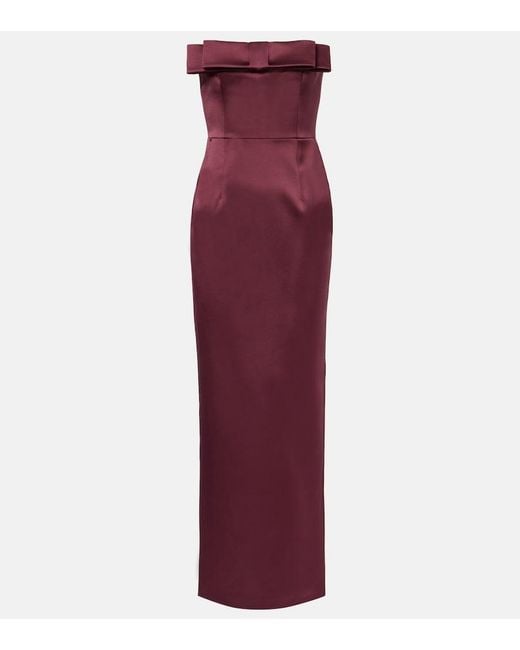 The New Arrivals Ilkyaz Ozel Purple Robe Sisu Aus Satin