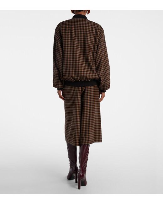 Saint Laurent Brown Wool Teddy Bomber Jacket