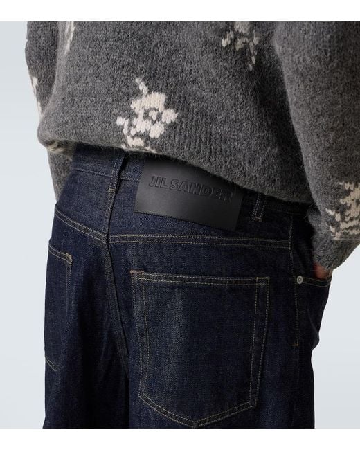 Jil Sander Blue Wide-Leg Jeans for men