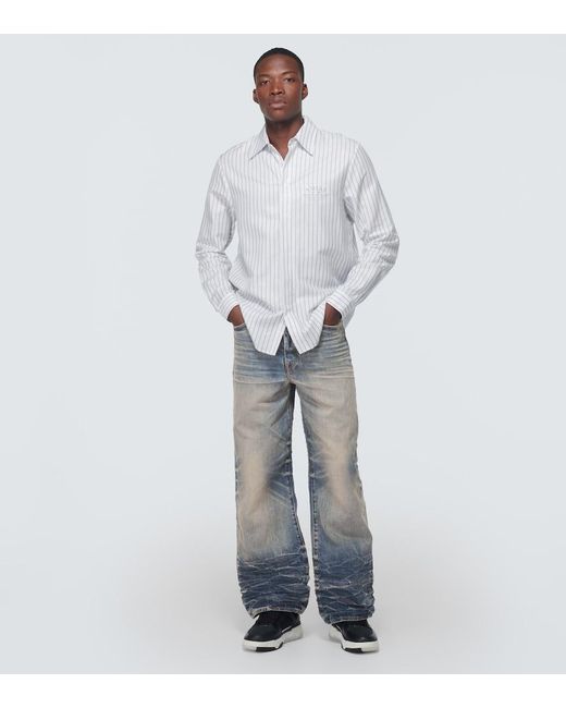 Amiri Blue Baggy Wide-Leg Jeans for men