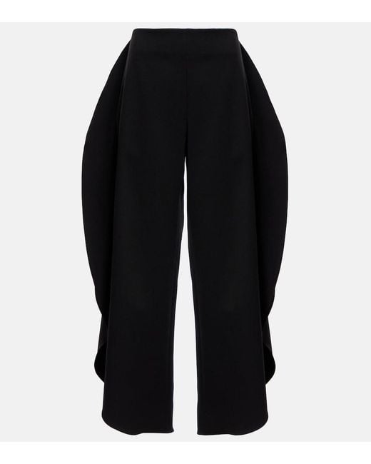 Alaïa Black Wool Grain De Poudre Balloon Pants