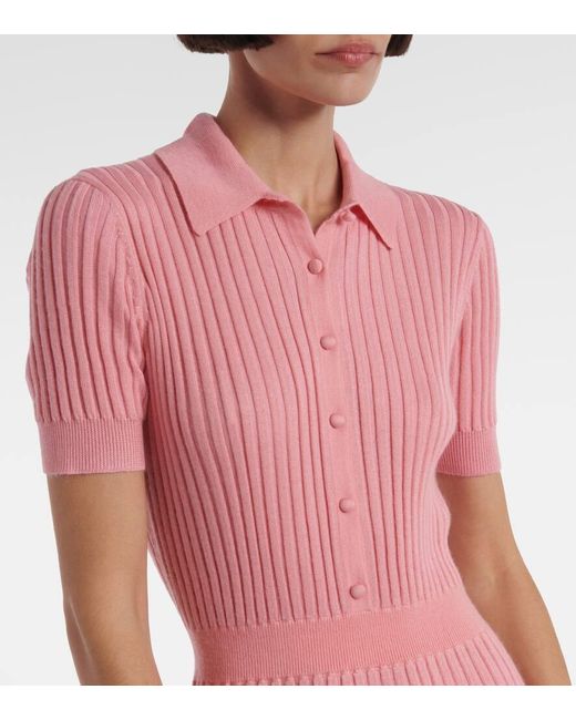 Gabriela Hearst Pink Amor Silk And Cashmere Maxi Dress