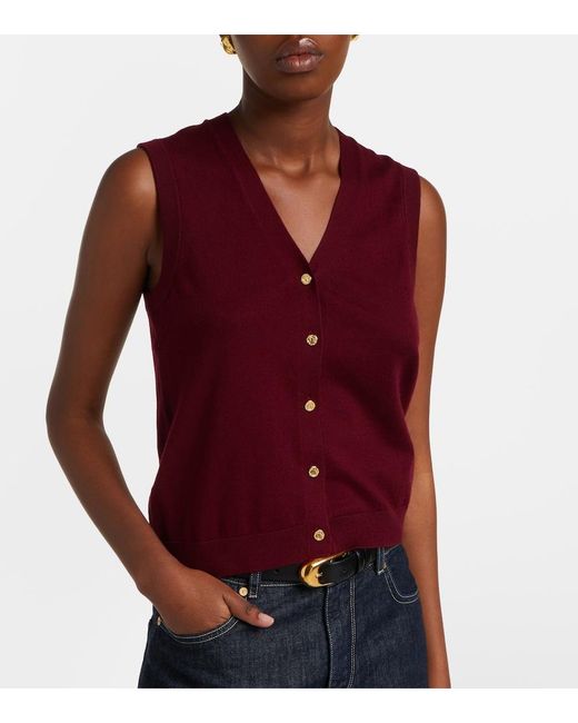 Max Mara Purple Cotton And Silk Vest