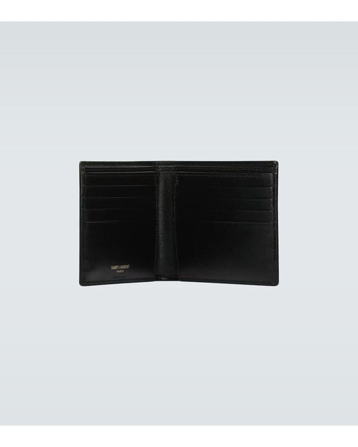 Saint Laurent Black Classic Mini Bifold Wallet for men