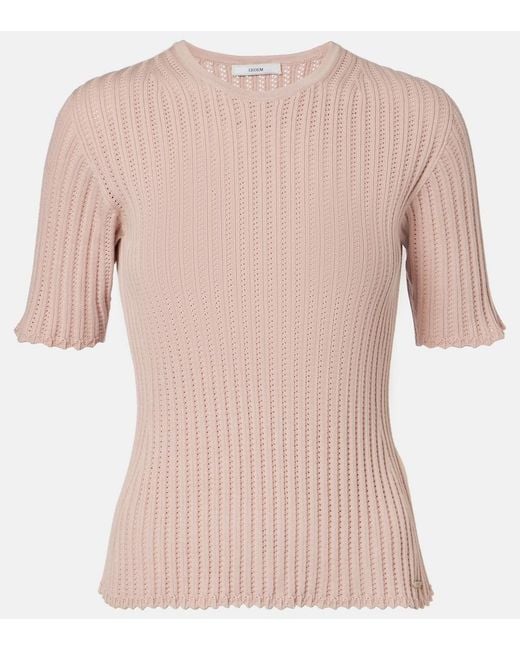 Erdem Pink Pointelle Cotton Top