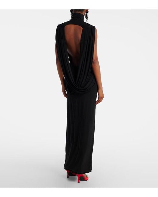 Nina Ricci Black Jersey Maxi Dress
