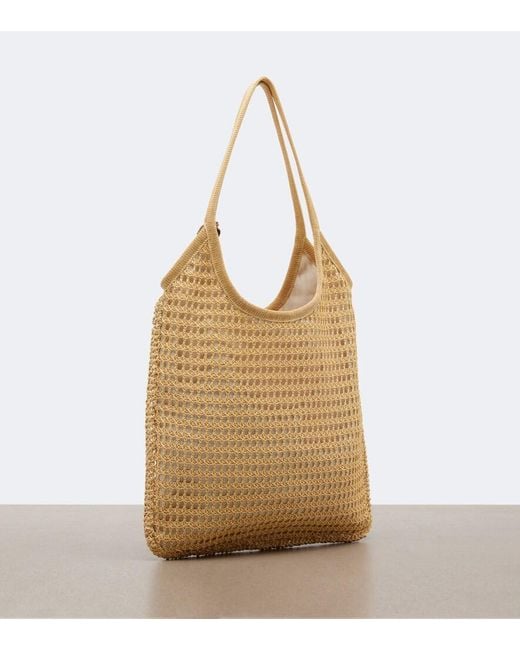 Miu Miu Natural Ivy Crochet Raffia Tote Bag