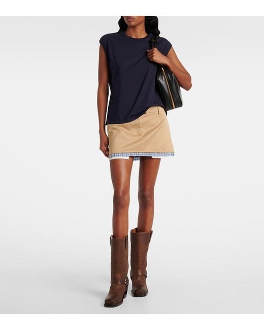 Paris Texas Brown Roxy Distressed Leather Biker Boots