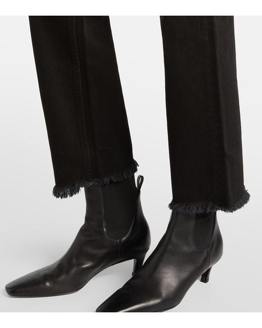 Totême  Black Distressed Straight Jeans