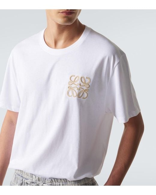 Loewe White Paula's Ibiza Cotton Jersey T-Shirt for men