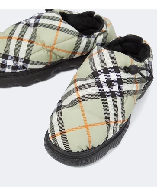 Burberry Wattierte Mules Check in Multicolor für Herren