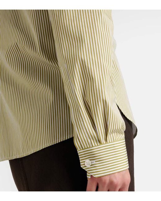 Saint Laurent Natural Striped Cotton Shirt