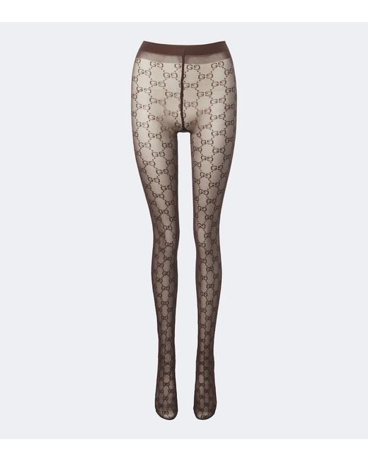 Medias Con Gg Gucci de color Gray