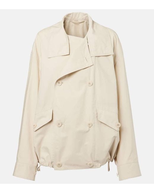 Lemaire Natural Technical Cropped Trench Coat
