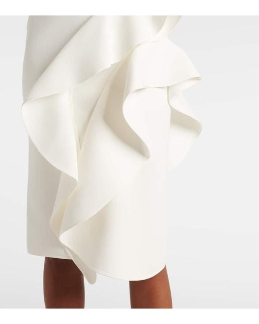 Maticevski White Bridal Midikleid Rhythm
