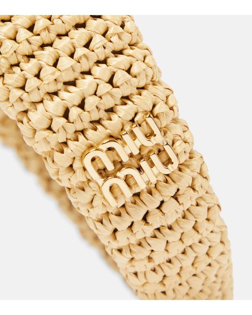 Miu Miu Brown Woven Headband